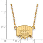 Sterling Silver Gold-plated LogoArt Ohio University Small Pendant 18 inch Necklace
