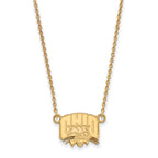 14k Gold LogoArt Ohio University Small Pendant 18 inch Necklace