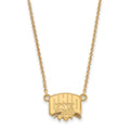 Sterling Silver Gold-plated LogoArt Ohio University Small Pendant 18 inch Necklace