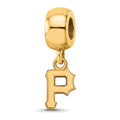 Sterling Silver Gold Plated Major League Baseball LogoArt Pittsburgh Pirates Dangle Bead