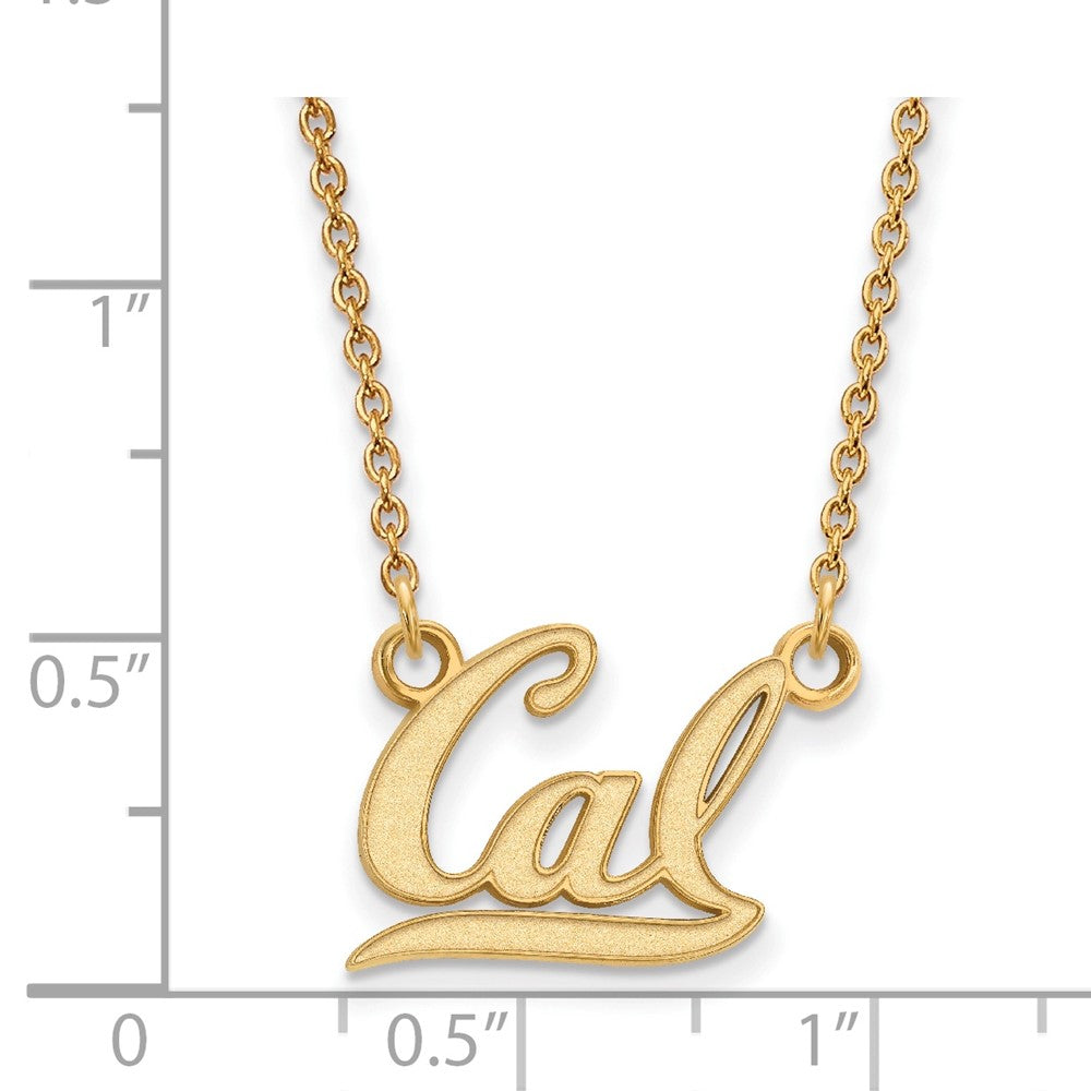 10k Gold LogoArt University of California Berkeley Small Pendant 18 inch Necklace