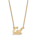 10k Gold LogoArt University of California Berkeley Small Pendant 18 inch Necklace