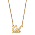 Sterling Silver Gold-plated LogoArt University of California Berkeley Small Pendant 18 inch Necklace