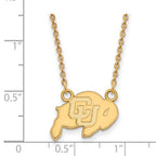 10k Gold LogoArt University of Colorado Buffalo Small Pendant 18 inch Necklace