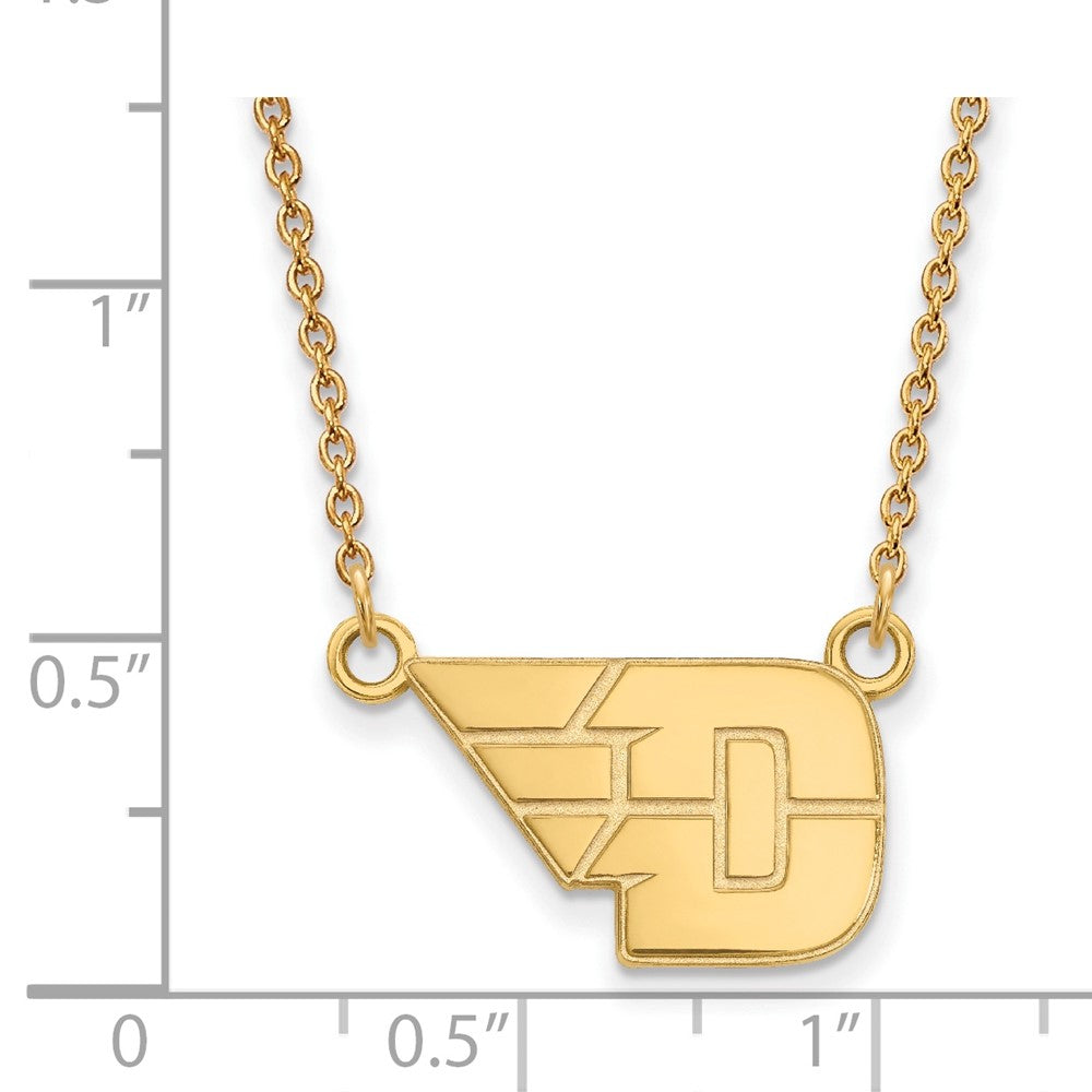 10k Gold LogoArt University of Dayton Small Pendant 18 inch Necklace