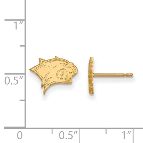10k Gold LogoArt University of New Hampshire Wildcat Extra Small Post Earrings