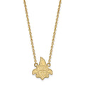 Sterling Silver Gold-plated LogoArt University of New Orleans U-N-O Large Pendant 18 inch Necklace