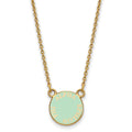 Sterling Silver Gold-plated LogoArt Alpha Epsilon Phi Extra Sorority Text Small Color Enamel Pendant 18 inch Necklace