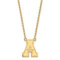 14k Gold LogoArt Appalachian State University Large Pendant 18 inch Necklace