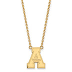14k Gold LogoArt Appalachian State University Large Pendant 18 inch Necklace