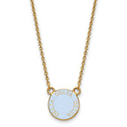 Sterling Silver Gold-plated LogoArt Delta Delta Delta Sorority Text Small Color Enamel Pendant 18 inch Necklace
