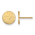 Sterling Silver Gold-plated NHL LogoArt New York Islanders Extra Small Post Earrings