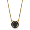 Sterling Silver Gold-plated LogoArt Kappa Alpha Theta Sorority Text Small Color Enamel Pendant 18 inch Necklace