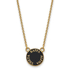 Sterling Silver Gold-plated LogoArt Kappa Alpha Theta Sorority Text Small Color Enamel Pendant 18 inch Necklace