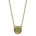 Sterling Silver Gold-plated LogoArt Kappa Delta Sorority Text Small Color Enamel Pendant 18 inch Necklace