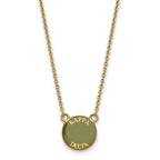 Sterling Silver Gold-plated LogoArt Kappa Delta Sorority Text Small Color Enamel Pendant 18 inch Necklace