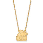 10k Gold LogoArt Northern Illinois University N-I-U Huskies Medium Pendant 18 inch Necklace