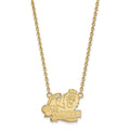 Sterling Silver Gold-plated LogoArt Old Dominion University Large Pendant 18 inch Necklace