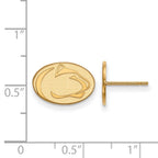 14k Gold LogoArt Penn State University Lion Extra Small Post Earrings