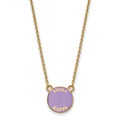 Sterling Silver Gold-plated LogoArt Sigma Kappa Sorority Text Small Color Enamel Pendant 18 inch Necklace