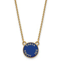 Sterling Silver Gold-plated LogoArt Theta Phi Alpha Sorority Text Small Color Enamel Pendant 18 inch Necklace