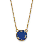 Sterling Silver Gold-plated LogoArt Theta Phi Alpha Sorority Text Small Color Enamel Pendant 18 inch Necklace