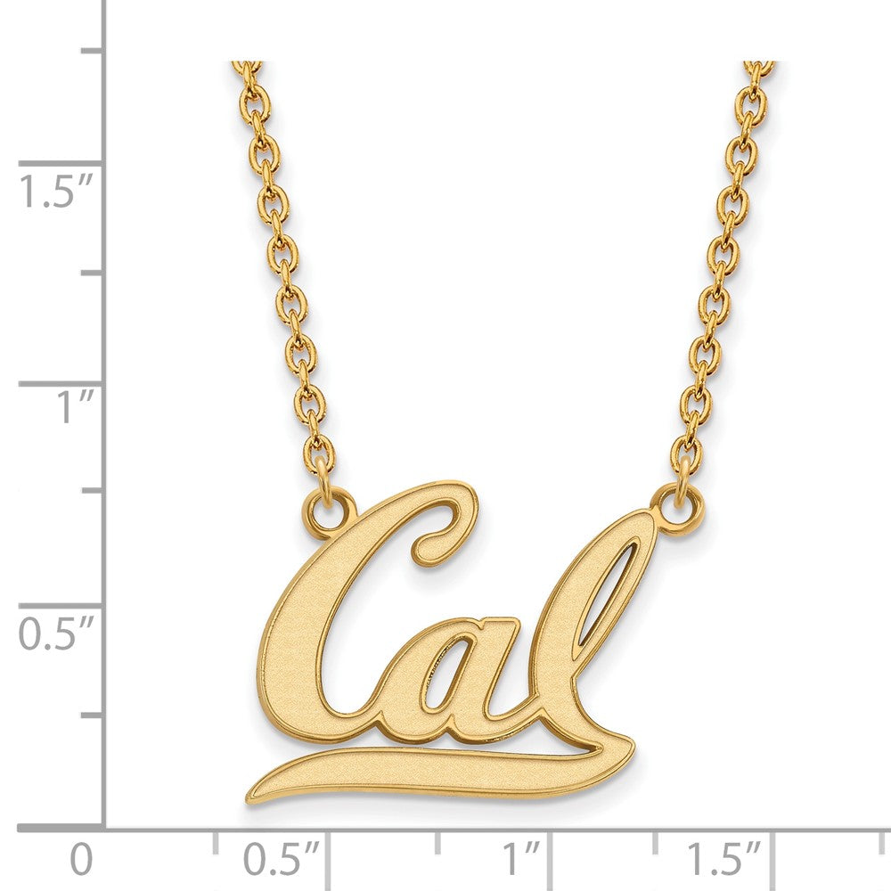 14k Gold LogoArt University of California Berkeley Large Pendant 18 inch Necklace