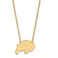 Sterling Silver Gold-plated LogoArt University of Colorado Buffalo Large Pendant 18 inch Necklace
