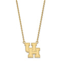 14k Gold LogoArt University of Houston U-H Large Pendant 18 inch Necklace