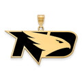 Sterling Silver Gold-plated LogoArt University of North Dakota Large Enameled Pendant