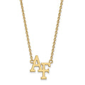 14k Gold LogoArt United States Air Force Academy A-F Large Pendant 18 inch Necklace