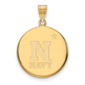 14k Gold LogoArt US Naval Academy Large Disc Pendant