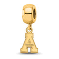Sterling Silver Gold-plated LogoArt Appalachian State University Extra Small Dangle Bead Charm