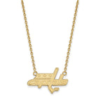 14k Gold NHL LogoArt Washington Capitals Large Pendant 18 inch Necklace