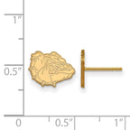 Sterling Silver Gold-plated LogoArt Gonzaga University Bulldog Extra Small Post Earrings