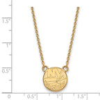 Sterling Silver Gold-plated NHL LogoArt New York Islanders Small Pendant 18 inch Necklace