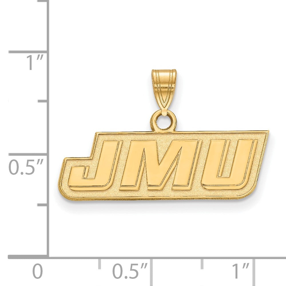 Sterling Silver Gold-plated LogoArt James Madison University J-M-U Small Pendant
