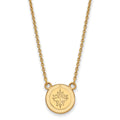 14k Gold NHL LogoArt Winnipeg Jets Small Pendant 18 inch Necklace