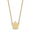 14k Gold NHL LogoArt Toronto Maple Leafs Large Pendant 18 inch Necklace
