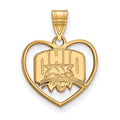 Sterling Silver Gold-plated LogoArt Ohio University Heart Pendant