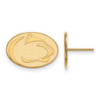 14k Gold LogoArt Penn State University Lion Small Post Earrings