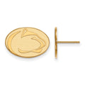 10k Gold LogoArt Penn State University Lion Small Post Earrings
