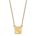 14k Gold NHL LogoArt New York Rangers Small Pendant 18 inch Necklace