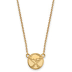 10k Gold NHL LogoArt Buffalo Sabres Small Pendant 18 inch Necklace