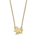 10k Gold NHL LogoArt San Jose Sharks Small Pendant 18 inch Necklace