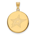 14k Gold NHL LogoArt Dallas Stars Large Disc Pendant
