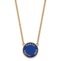 Sterling Silver Gold-plated LogoArt Theta Phi Alpha Sorority Text Large Color Enamel Pendant 18 inch Necklace