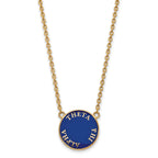 Sterling Silver Gold-plated LogoArt Theta Phi Alpha Sorority Text Large Color Enamel Pendant 18 inch Necklace