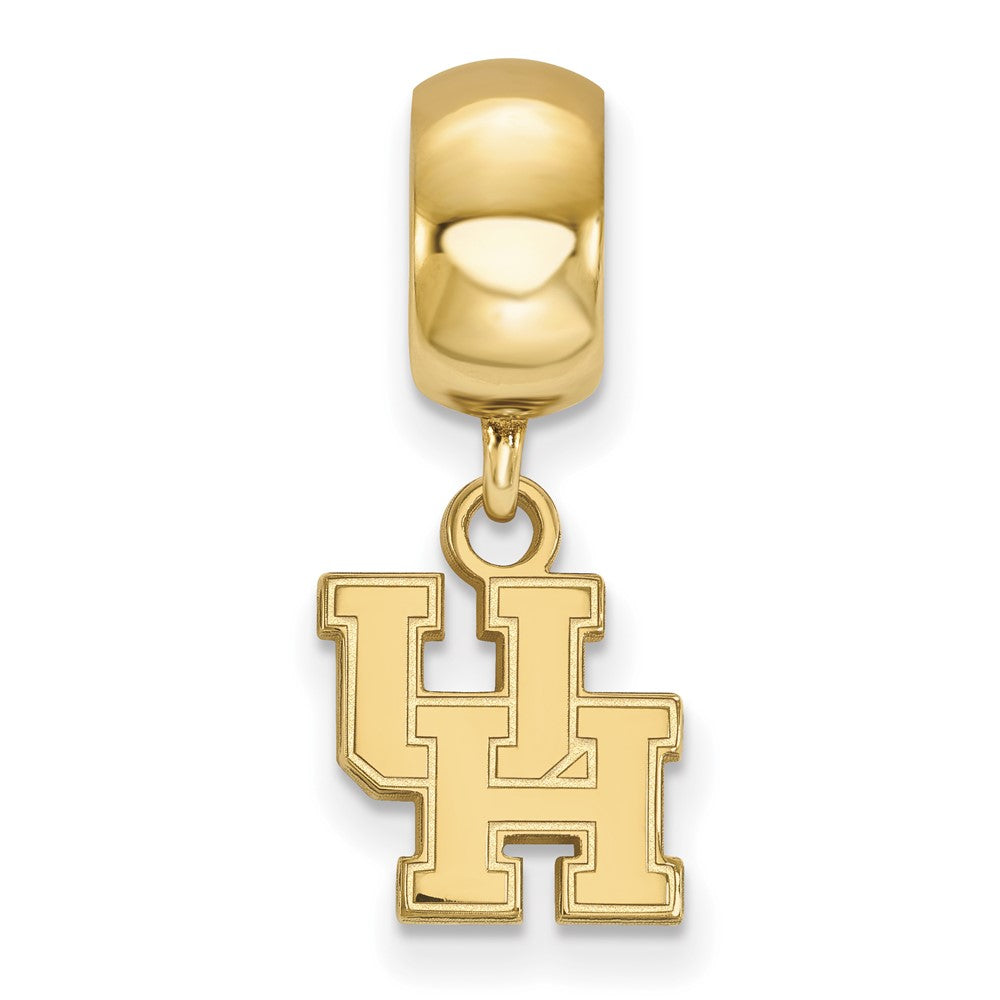 Sterling Silver Gold-plated LogoArt University of Houston U-H Extra Small Dangle Bead Charm