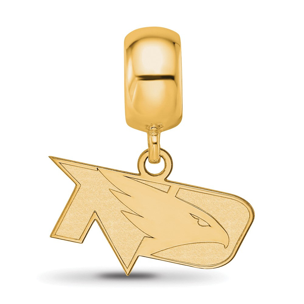 Sterling Silver Gold-plated LogoArt University of North Dakota Extra Small Dangle Bead Charm